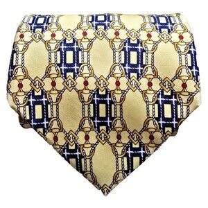 Authentic  PAOLO GUCCI tie 100% Silk, Made In Italy -Very Handsome!! Yellow